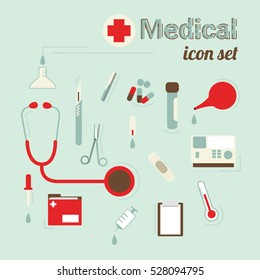 Medical icon set vector design