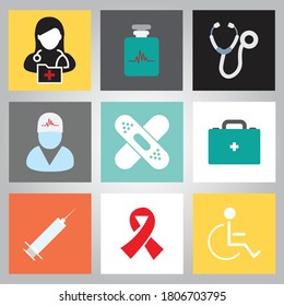Medical icon set vector eps 10