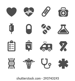conjunto de iconos médicos, vector eps10.