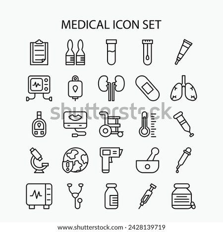 Medical icon set vector illsutration
