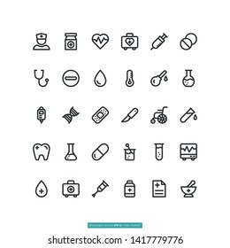 Medical Icon Set Vector Illustration Logo Template