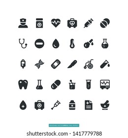 Medical Icon Set Vector Illustration Logo Template