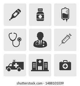 Medical icon set vector illustration