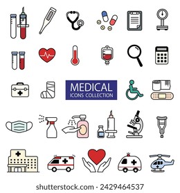 medical icon set, Vector illustration 