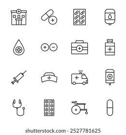 medical icon set vector illustration