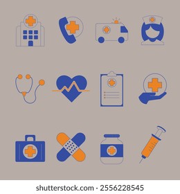 medical icon set vector illustration