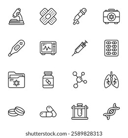 medical icon set vector illustration