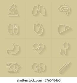 Medical icon set. Vector illustration