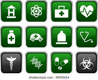 Medical icon set. Vector illustration.