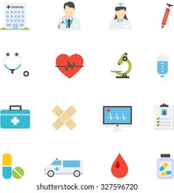 Medical icon set vector  illustrations