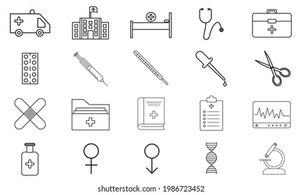 Medical icon set, Medical vector image icon 
