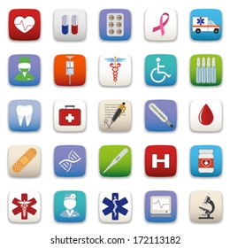 Medical Icon Set for web deign