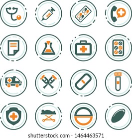 Medical icon set for web sites and user interface