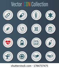 Medical icon set for web sites and user interface