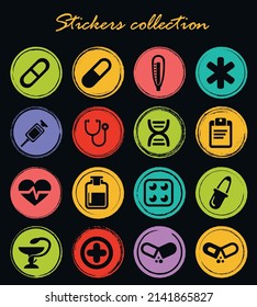 Medical icon set for web sites and user interface