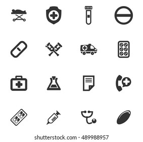 Medical icon set for web sites and user interface