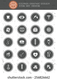Medical icon set,black version design,clean vector