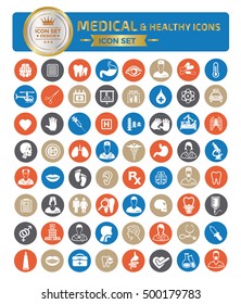 Medical icon set,clean vector