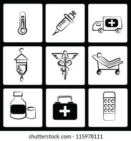 Medical icon set,Vector