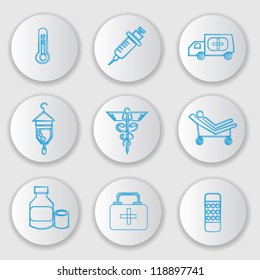 Medical icon set,Vector