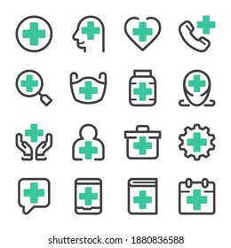 medical icon set,vector and illustration
