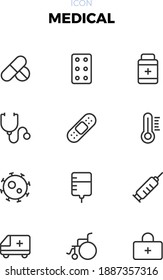 Medical icon, simple icon set