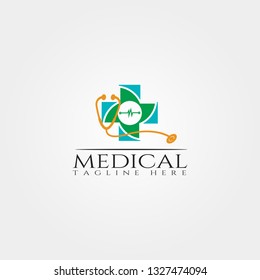 medical icon template, creative vector logo design, illustration element.