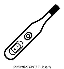 Medical icon thermometer