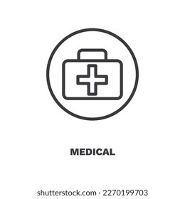 medical icon. Thin line medical icon from health and medical collection. Outline vector isolated on white background. Editable medical symbol can be used web and mobile