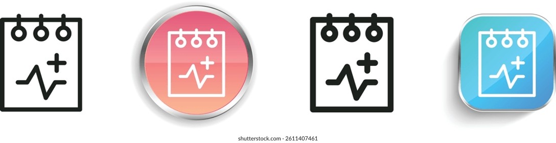 medical icon. Thin Linear, Regular and Button Style Design Isolated On White Background