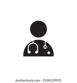 Ícone médico, símbolo do usuário isolado, pictogramas médicos