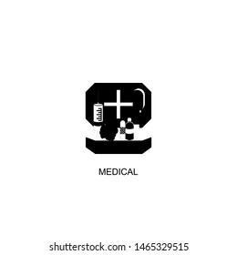 medical icon vector black design