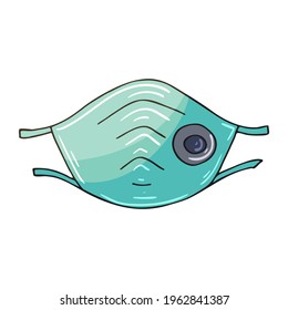 Medical icon. Vector illustration in hand draw style. Medical tools. Respirator