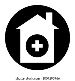 Medical icon. Vector illustration on black background.