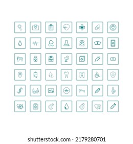 medical icon vector illustration set logo template for many purpose. Isolated on white background.