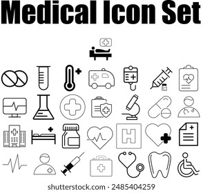 Medical Icon Vector Line Collection