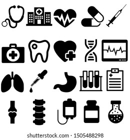 Medical icon Vector set. ambulance illustration symbol collection.