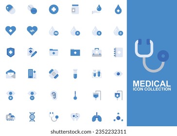 Medical icon vector set. Medical icon set. Medical flat icon collection. Editable icon vector