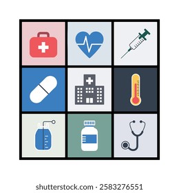 Medical Icon Vector Template Design