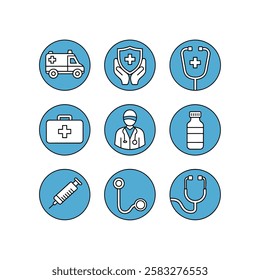 Medical Icon Vector Template Design