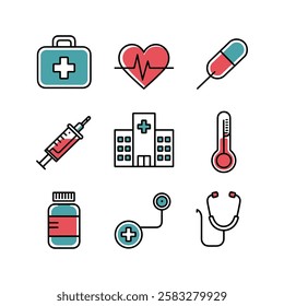 Medical Icon Vector Template Design