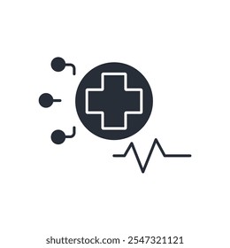 Icono médico. Vector. Movimiento editable. signo de estilo lineal para uso Diseño web, logotipo. Ilustración de símbolo.