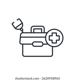 medical icon. vector.Editable stroke.linear style sign for use web design,logo.Symbol illustration.