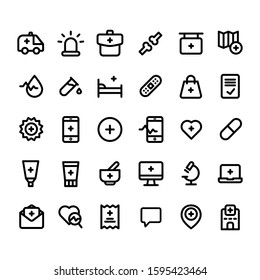 Medical icons in for any purposes. Perfect for website mobile app presentation and any other projects. Suitable for any user interface and user experience.