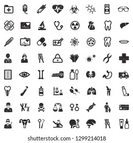 Medical Icons. Black Scribble Design. Vector Illustration.