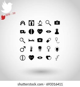 Medical Icons, flat design best vector icon