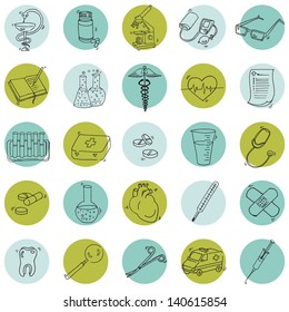 Medical Icons - Hand Drawn - In Vector