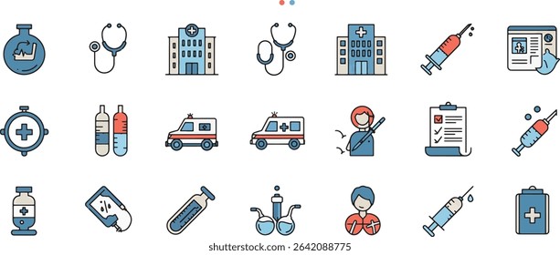 Medical Icons Healthcare, Hospital, and Emergency Services Symbols