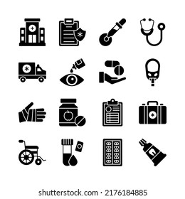 Medical Icons Healthcare Vector Hospital Collection Stock Vector 