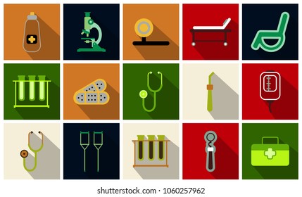 Medical icons on background. Medicine symbols . Vector illustration